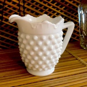Fenton Milk Glass Hobnail Creamer
